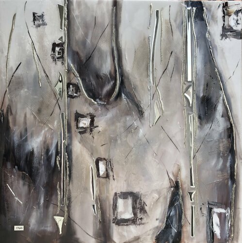 CHOCOLATE BLACK ABSTRACTION de Nataliia Krykun, Pintura a la venta en Singulart