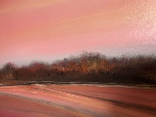 Red Pink Sunset di Nataliia Krykun, Pittura in vendita su Singulart
