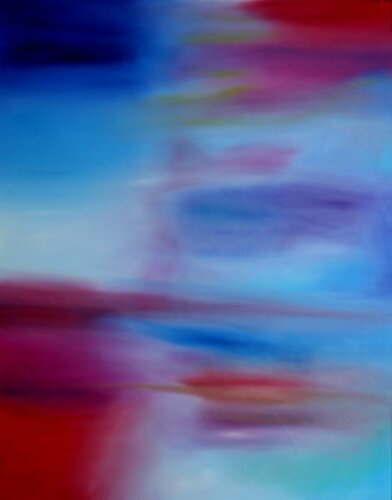 BLUE RED PINK ABSTRACTION van Nataliia Krykun, Schilderij te koop op Singulart