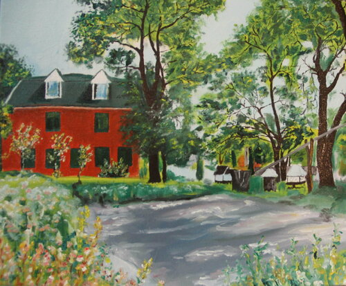 House in the forest van Nataliia Krykun, Schilderij te koop op Singulart