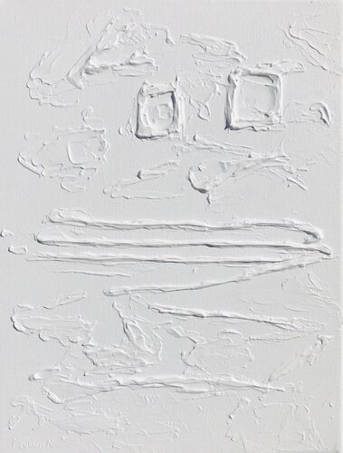 White abstract landscape in 3D di Nataliia Krykun, Pittura in vendita su Singulart