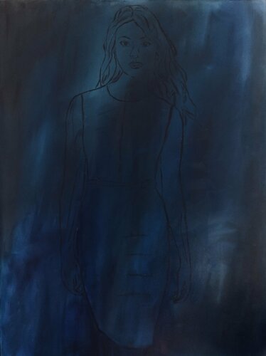 Lady in blue de Nataliia Krykun, Pintura a la venta en Singulart