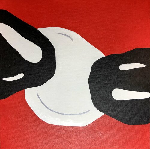 Love. Red black white, acrylic on canvas Nataliia Krykun