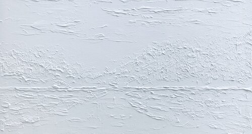 WHITE LANDSCAPE IN 3D, abstract, modern large painting di Nataliia Krykun, Pittura in vendita su Singulart