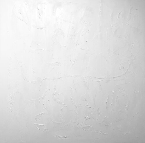 WHITE SNOW SEASCAPE 3D, large XXL modern abstract painting Nataliia Krykun