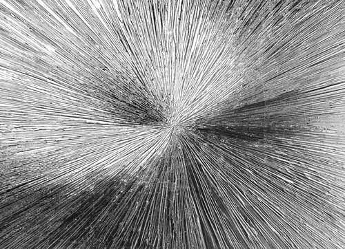 3D silver rays - silver leaf, XXL abstraction, minimalism Nataliia Krykun