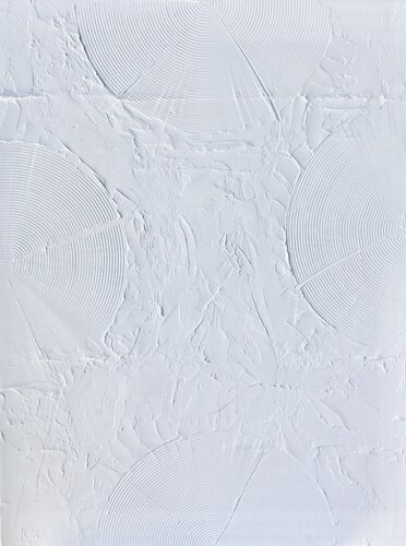 3 D “White abstraction circles ” minimalism di Nataliia Krykun, Pittura in vendita su Singulart