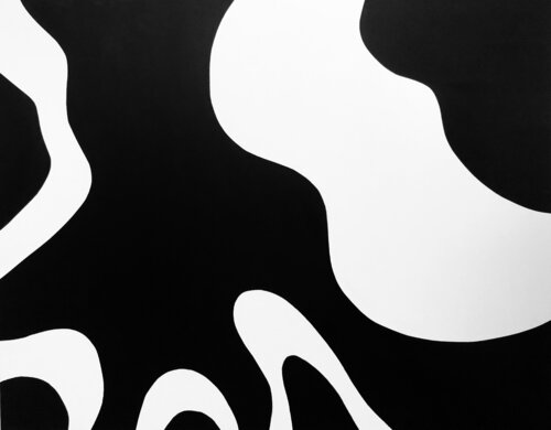„Black and white clouds“, XXL monochrome minimalism von Nataliia Krykun, Malerei kaufen auf Singulart