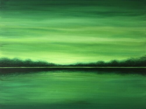 The Green Lake (Grüner See), Austria, abstract seascape Minimalism Nataliia Krykun