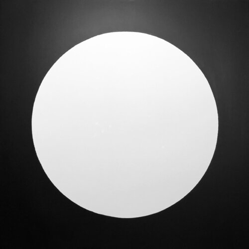 „Blackout sky” - XXL Geometric round minimalism abstraction von Nataliia Krykun, Malerei kaufen auf Singulart