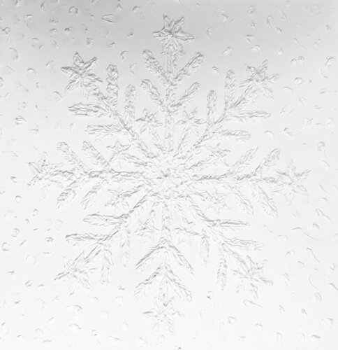3D “White Snowflake snow” - winter and Christmas minimalism di Nataliia Krykun, Pittura in vendita su Singulart
