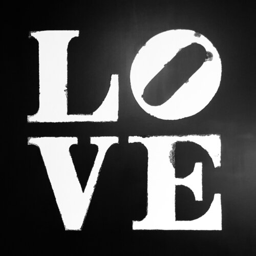 Love - black and white minimalist abstraction von Nataliia Krykun, Malerei kaufen auf Singulart