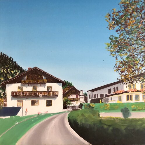 MOUNTAIN LANDSCAPE. EHRWALD, TIROL, AUSTRIA van Nataliia Krykun, Schilderij te koop op Singulart
