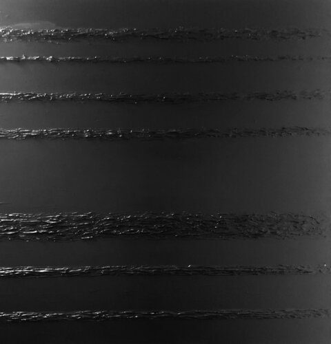 “Black parallel” - 3D textured abstract minimalism Nataliia Krykun