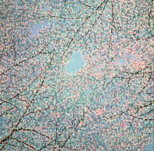 „Cherry blossom / Sakura Spring” flowers, spring blue, pink, botanical, garden, sky Nataliia Krykun