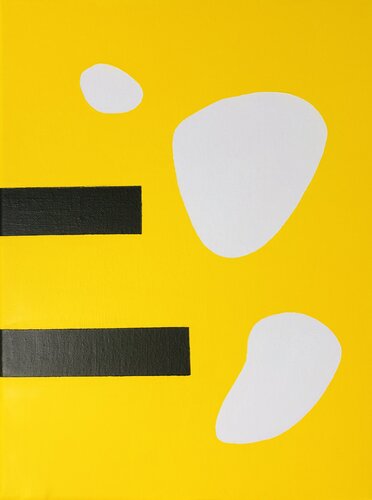From the series “Bee Life” yellow minimalism Pop Art von Nataliia Krykun, Malerei kaufen auf Singulart