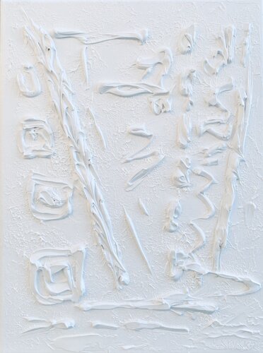 White landscape abstract de Nataliia Krykun, Pintura a la venta en Singulart
