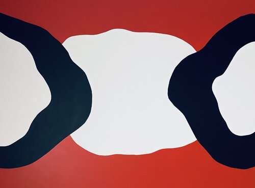 From the series “The Kiss”. Love geometry Pop Art abstraction Nataliia Krykun