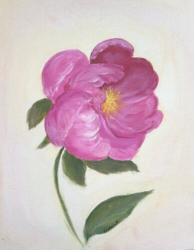 Peony, Pink Flower von Nataliia Krykun, Malerei kaufen auf Singulart