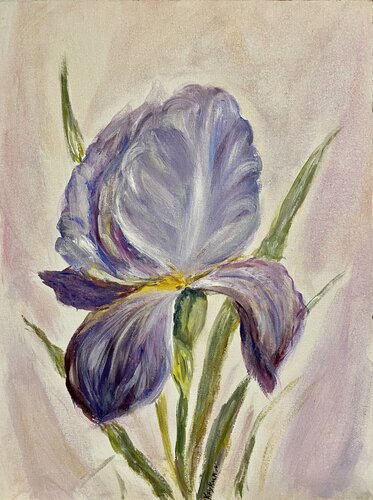 Iris flowers, Ritter-Schwertlilie von Nataliia Krykun, Malerei kaufen auf Singulart