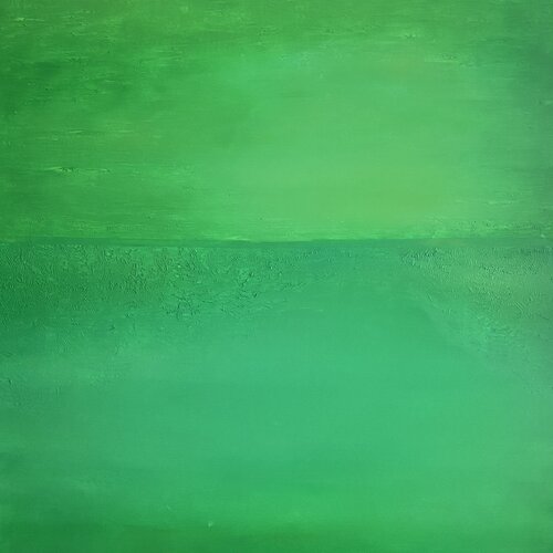 Green seascape, skyline, water, sea 3d plaster Nataliia Krykun