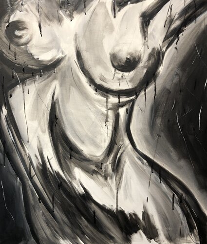 Noir et blanc- Nus women van Nataliia Krykun, Schilderij te koop op Singulart