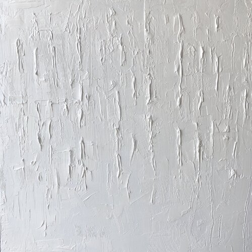 White seascape minimalism 3d textured abstract objects nature van Nataliia Krykun, Schilderij te koop op Singulart
