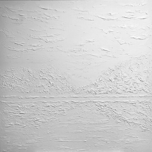 White landscape - objects 3d cement van Nataliia Krykun, Schilderij te koop op Singulart