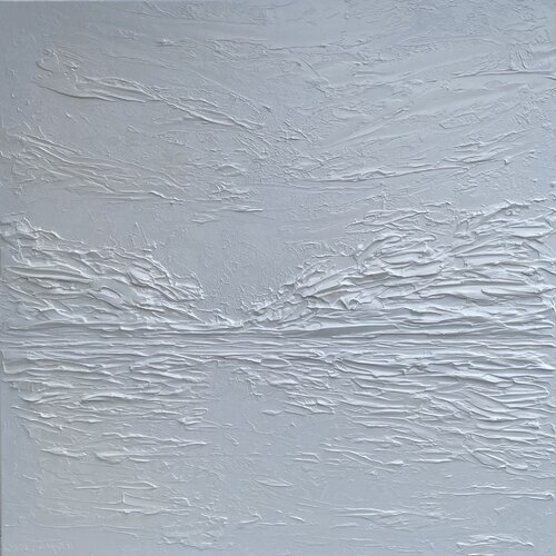 Winter white seascape mountains - objects 3d cement Nataliia Krykun