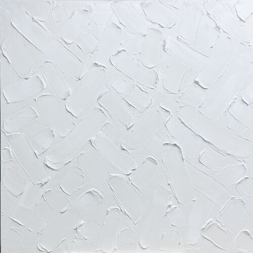 White stripes - 3d textured, plaster Nataliia Krykun