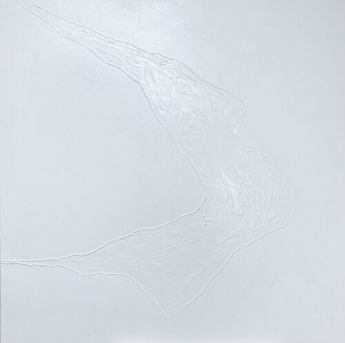 White Avalanche - 3D, textured, plaster Nataliia Krykun