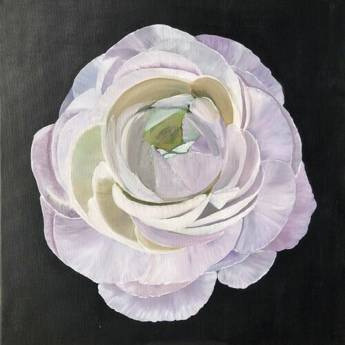 Peony flower - Ranunculus, Spring garden de Nataliia Krykun, Pintura a la venta en Singulart