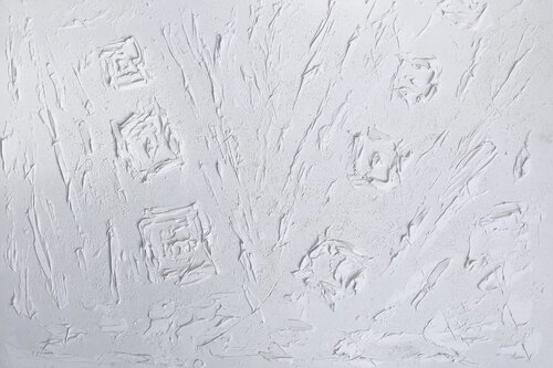 3D White abstract from the series „White reflection“ modern large painting textured, sculpture Nataliia Krykun