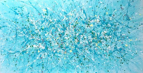 Series “Between Heaven and Earth” - turquoise blue von Nataliia Krykun, Malerei kaufen auf Singulart