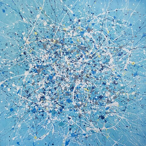 The Life Inside You - turquoise blue van Nataliia Krykun, Schilderij te koop op Singulart