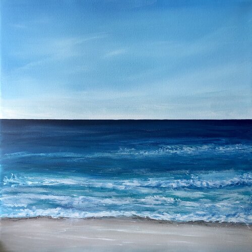 Waves blue horizon -  Sunset, skyline, seascape, ocean turquoise waves Nataliia Krykun