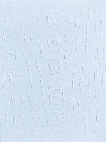 3D "White Seascape abstract" white minimalism plaster textured von Nataliia Krykun, Malerei kaufen auf Singulart
