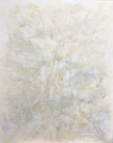 From the series „ Along the shore “ 2 - Aesthetic neutral style abstraction, minimalism van Nataliia Krykun, Schilderij te koop op Singulart