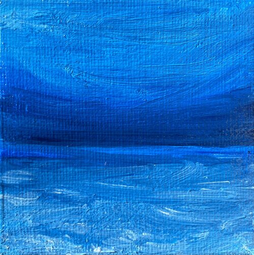 Seascape blue - Sunset de Nataliia Krykun, Pintura a la venta en Singulart