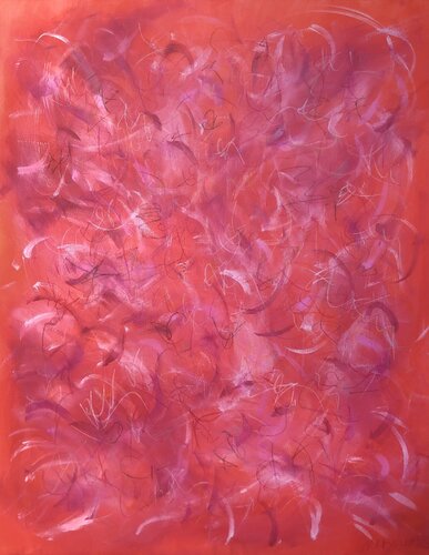 From the series "Red. Life Energy 2" - abstractions street art de Nataliia Krykun, Pintura a la venta en Singulart