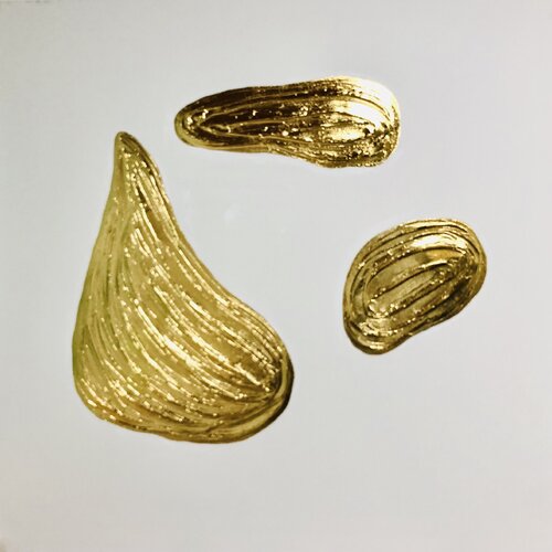 From the Series “Asterism” -  gold leaf on white de Nataliia Krykun, Pintura a la venta en Singulart