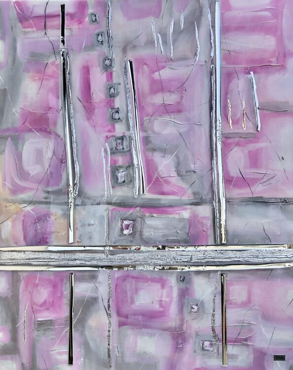 PINK GRAY ABSTRACTION Nataliia Krykun