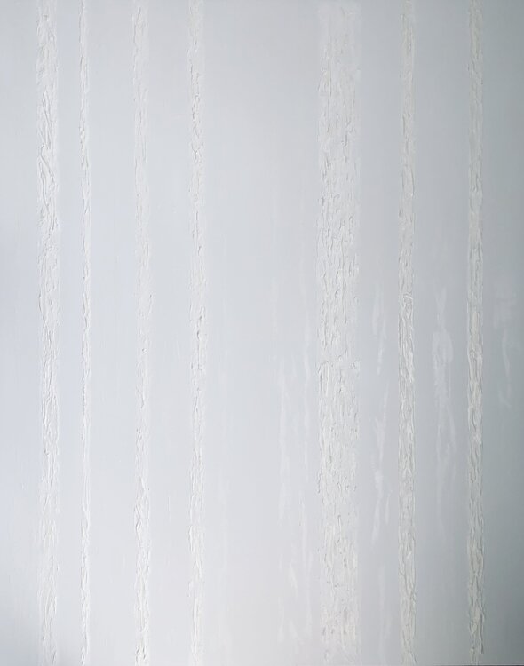 3D „White geometric abstraction“ - snow textured minimalism Nataliia Krykun