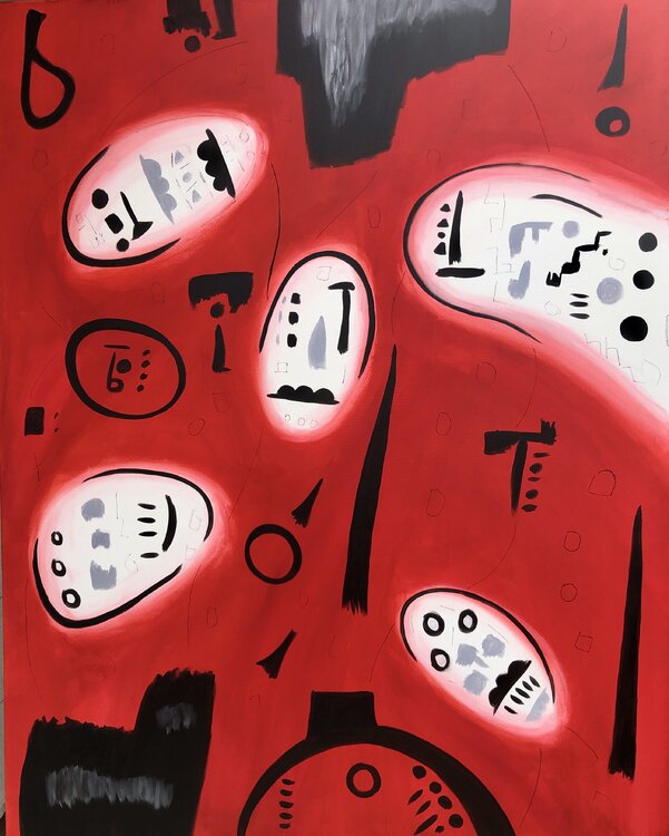 „Red freedom“- expressionism abstraction, Nataliia Krykun