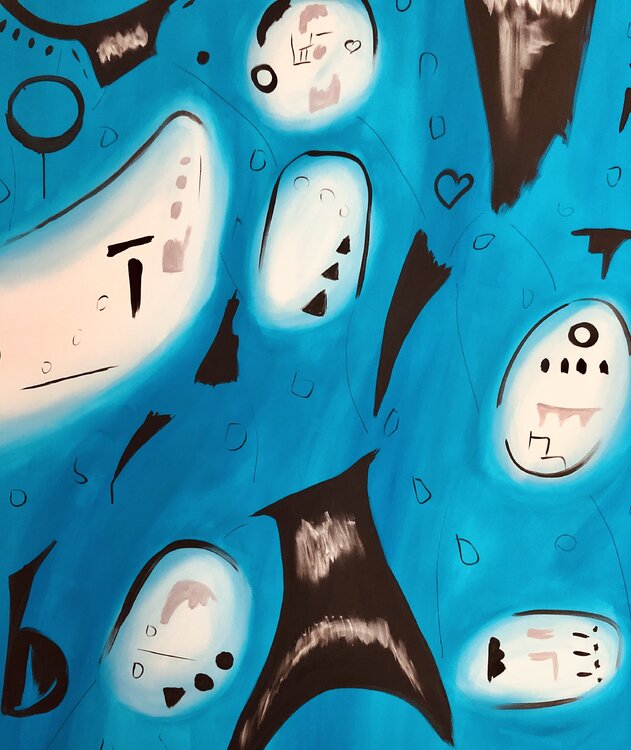“Blue Freedom” - expressionism minimalism abstraction Nataliia Krykun