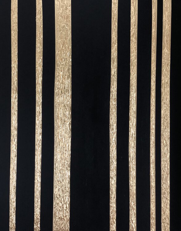 "Horizon in the evening" 3 d black and gold stripes, textured Nataliia Krykun