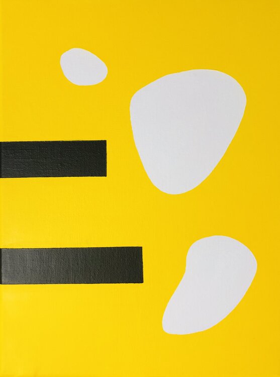From the series “Bee Life” yellow minimalism Pop Art Nataliia Krykun
