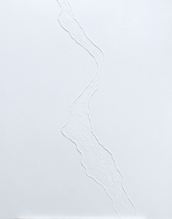 White Snowfall - 3D, textured, plaster Nataliia Krykun