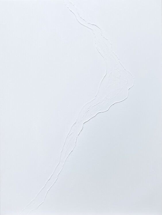 White Iceberg - 3D, textured, plaster Nataliia Krykun