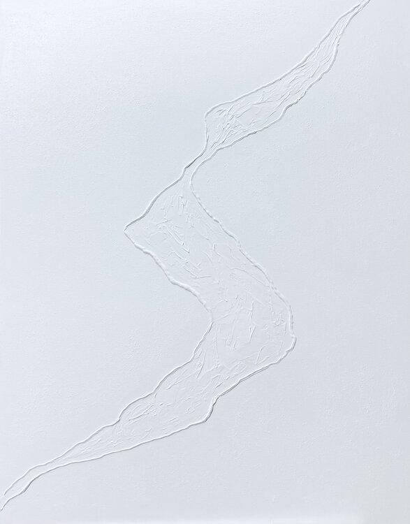 White Snow - 3D, textured, plaster Nataliia Krykun